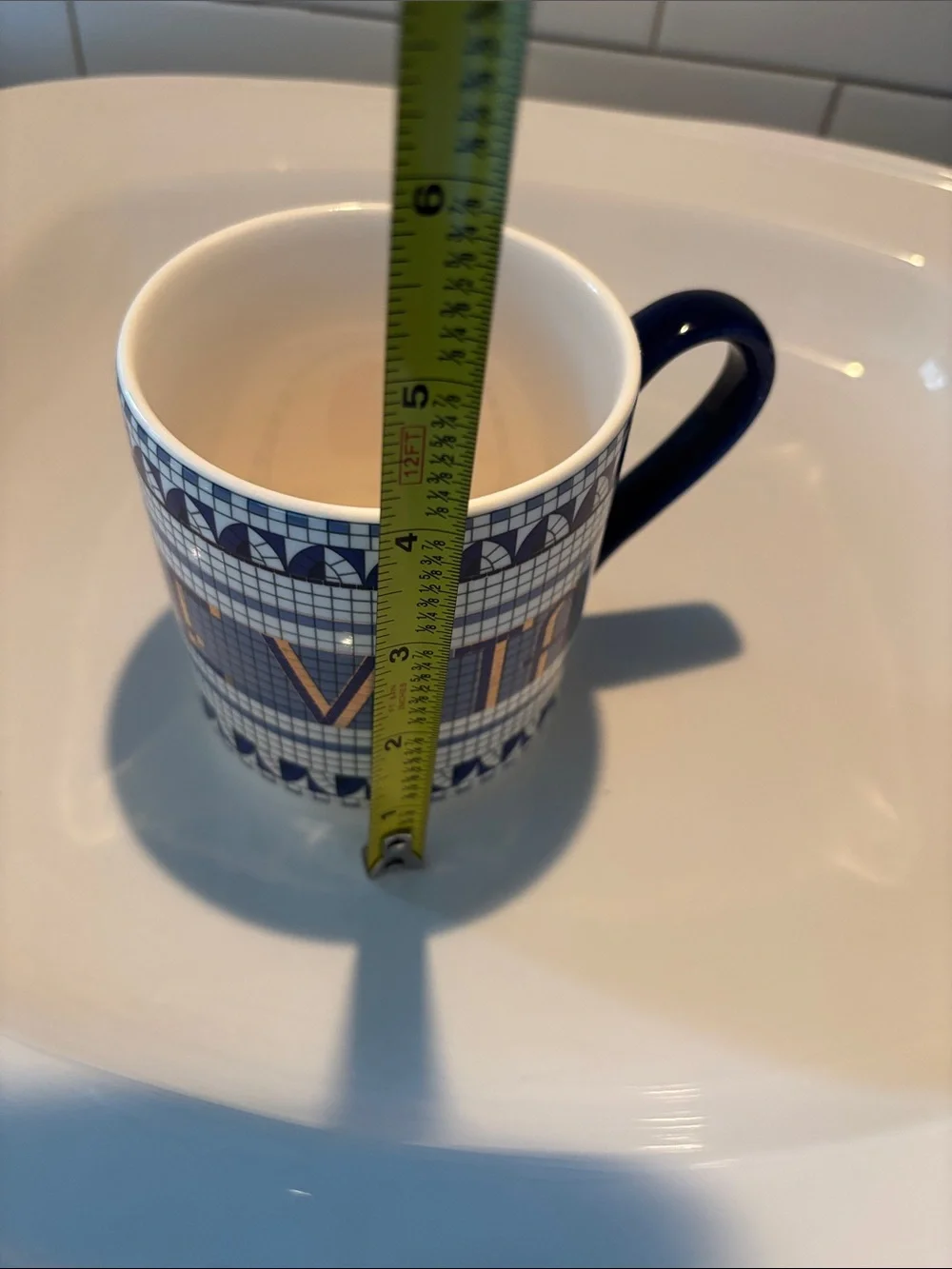 Anthropologie Dolce Vita Bistro mug with 24k gold accents